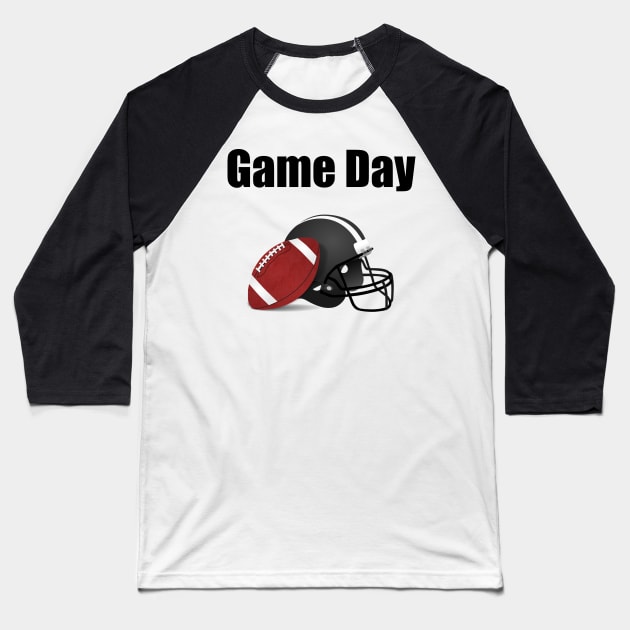 Game Day, Football, Football Mom, Sunday Football, Cute Football, Sports Baseball T-Shirt by FashionDesignz